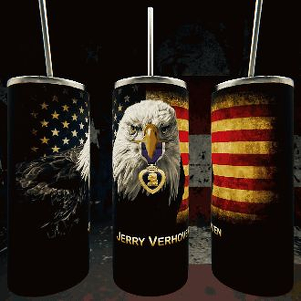 Tumbler - Purple Heart American Eagle