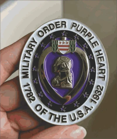 Military Order Purple Heart commemorative badge.
