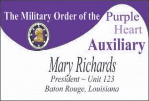 Military Order of the Purple Heart card.