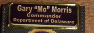 Nameplate for Commander Department of Delaware.