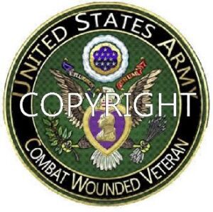 United States Army combat wounded veteran emblem.