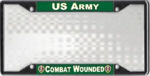 US Army Combat Wounded license plate frame.