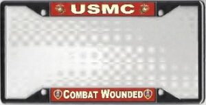 USMC combat wounded license plate frame.