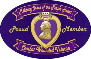 Purple Heart Combat Wounded Veteran logo.