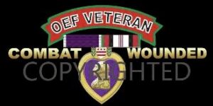 OEF Veteran Combat Wounded badge design.