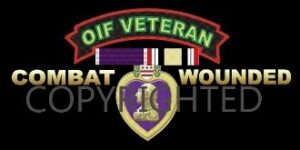 OIF Veteran Combat Wounded emblem.