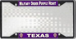 Texas Purple Heart license plate frame.