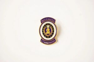 Past Chapter Commander badge on white background.