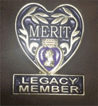 Merit Legacy Member badge with decorative emblem.