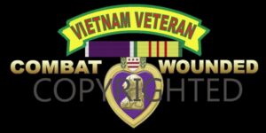 Vietnam veteran combat wounded badge design.