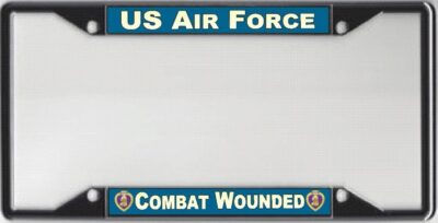 US Air Force combat wounded license plate.