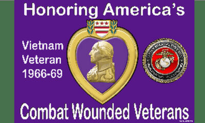 Flag - Purple Heart 3' x 5' Personalized