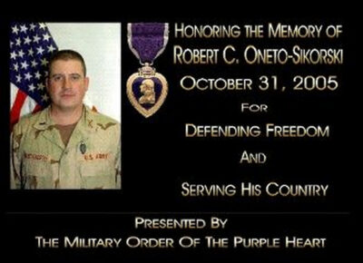 Military Memorial Plaque with Photo