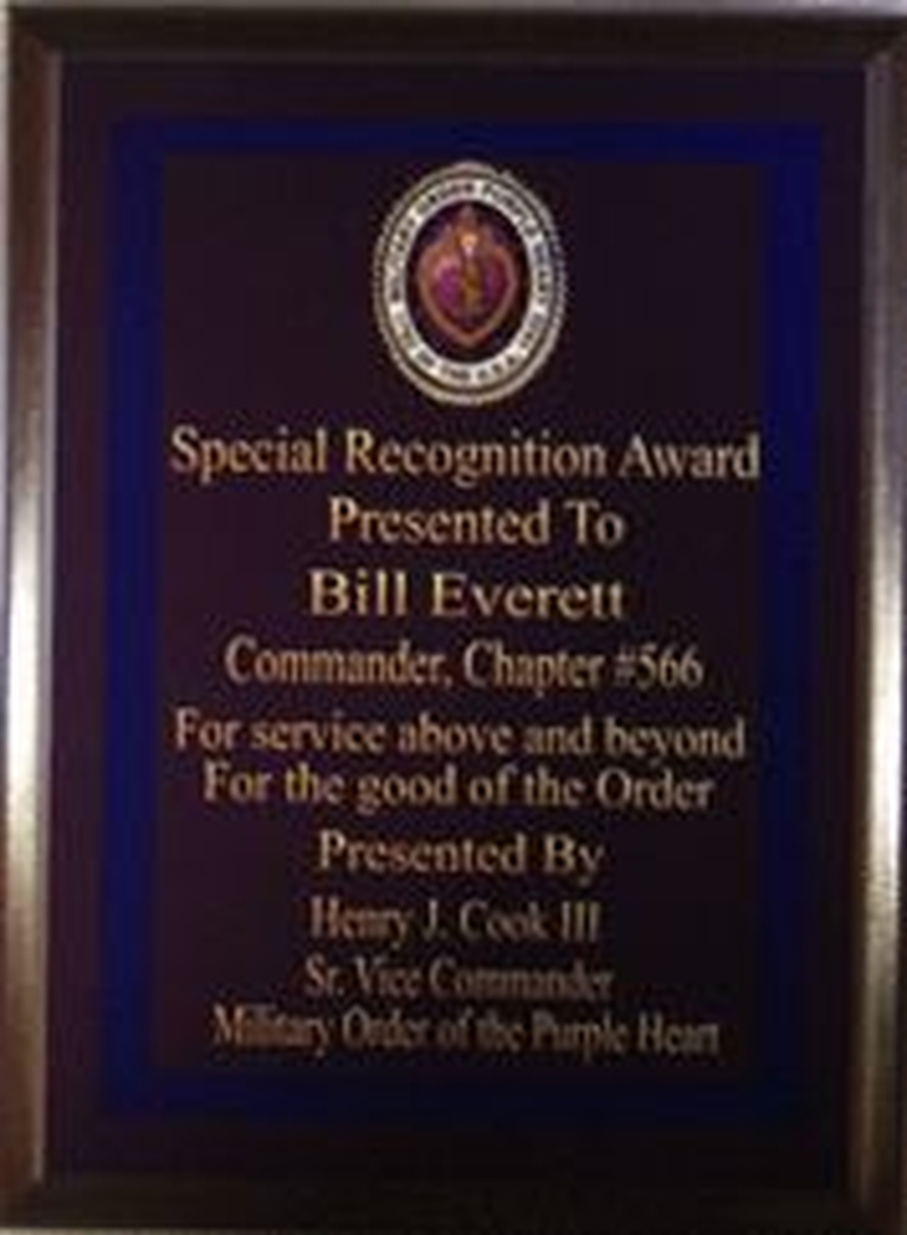 Purple Band Plaque