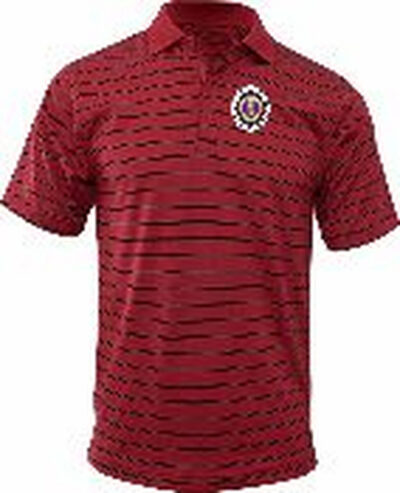 Red/Black Poly Stripped Polo (22 Designs)