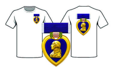 T Shirt Service Ribbon Purple Heart
