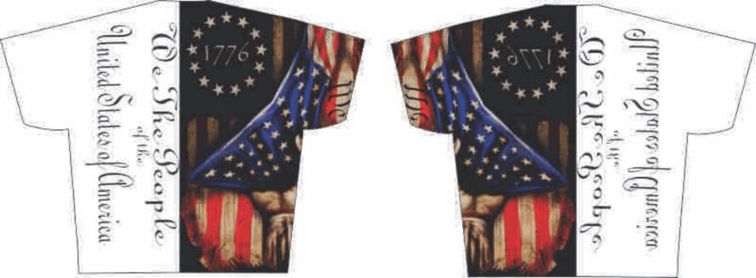 Full Print Tee 1776 We The People Flag