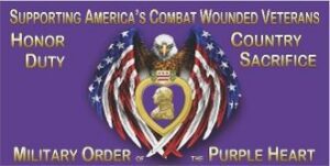 Military Order Purple Heart emblem with eagle.