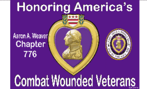 Purple Heart honoring combat wounded veterans.