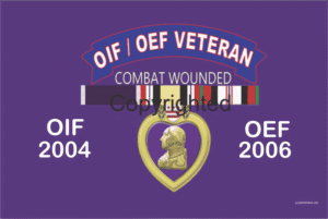 OIF/OEF veteran combat wounded medal design.