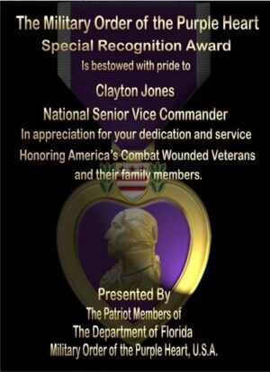 Military Order of the Purple Heart award.