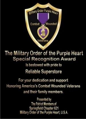 Military Order Purple Heart Special Recognition Award