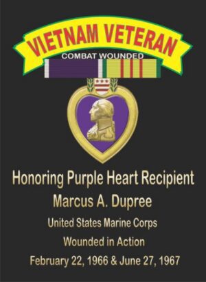 Vietnam Veteran Purple Heart recognition poster.