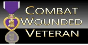 Combat Wounded Veteran with Purple Heart medal.