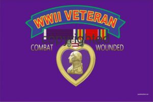 WWII Veteran Combat Wounded Purple Heart.