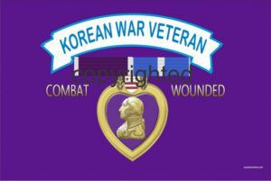 Korean War Veteran Purple Heart emblem.