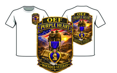 T Shirt Honoring OEF Purple Heart Veteran