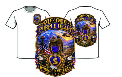 T Shirt Honoring OIF OEF Purple Heart Veteran