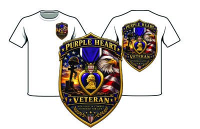 T Shirt Purple Heart Shield