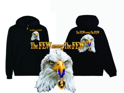 Purple Heart Hooded Full Zip Sweat Jacket-American Eagle The Few