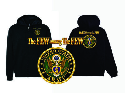 Purple Heart Hooded Full Zip Sweat Jacket-US Army Purple Heart The Few