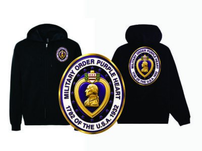 Purple Heart Hooded Full Zip Sweat Jacket-National Logo