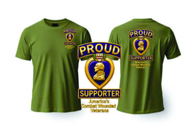 T-Shirt (8 Colors) Proud Purple Heart Supporter