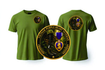 Vietnam Veteran — Circle Design T-Shirt (8 Colors)