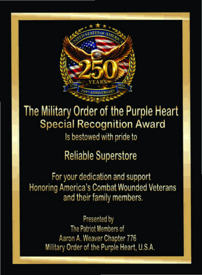 Purple Heart Honor Plaques