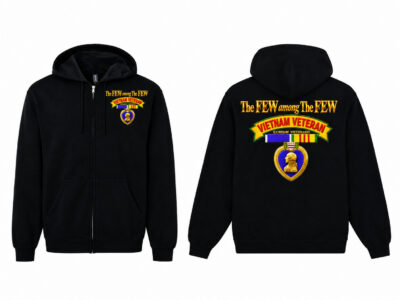 Vietnam Service Ribbon Full-Zip Hooded Sweat Jacket