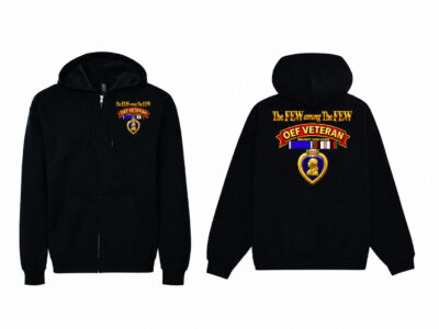 Operation Enduring Freedom Service Ribbon Full-Zip Hooded Sweat Jacket