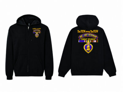 OIF/OEF Service Ribbon Full-Zip Hooded Sweat Jacket