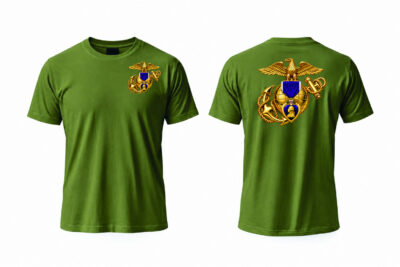 Marine Corps Enlisted EGA & Purple Heart T-Shirt (8 Colors)
