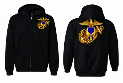 Marine Corps Enlisted EGA & Purple Heart Full-Zip Hooded Sweat Jacket
