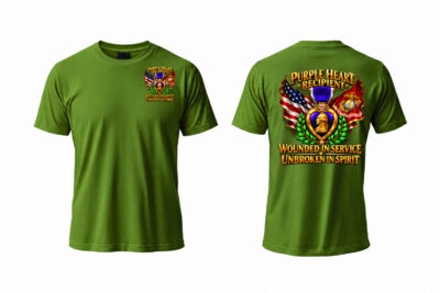 Unbroken in Spirit — Marine Corps Purple Heart T-Shirt (8 Colors)