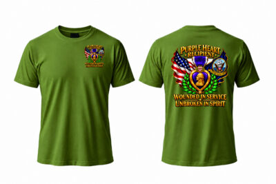 Unbroken in Spirit — Navy Purple Heart T-Shirt (8 Colors)
