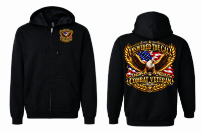 Answered the Call Combat Veteran  Full Zip Sweat Jacket
