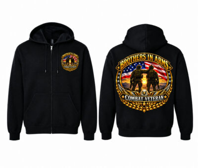 Brothers in Arms Combat Veteran  Full Zip Sweat Jacket