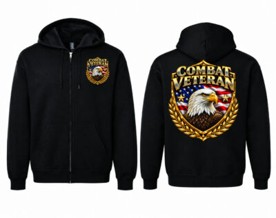 Combat Veteran  Full Zip Sweat Jacket