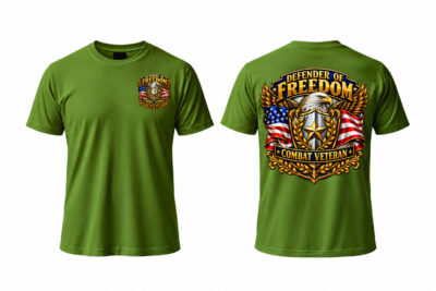 Defender of Freedom Combat Veteran  T-Shirt (8 Colors)